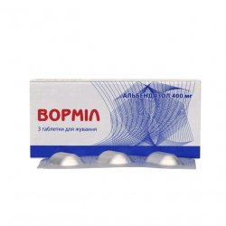 Вормил (аналог Альдазол, Альбендазол) жевательные таблетки 400 мг N3 в Томске и области фото